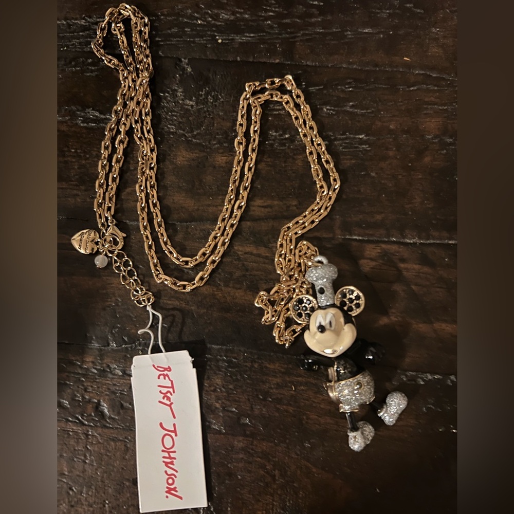 BJ Mickey Mouse pendant- 19 inch long chain